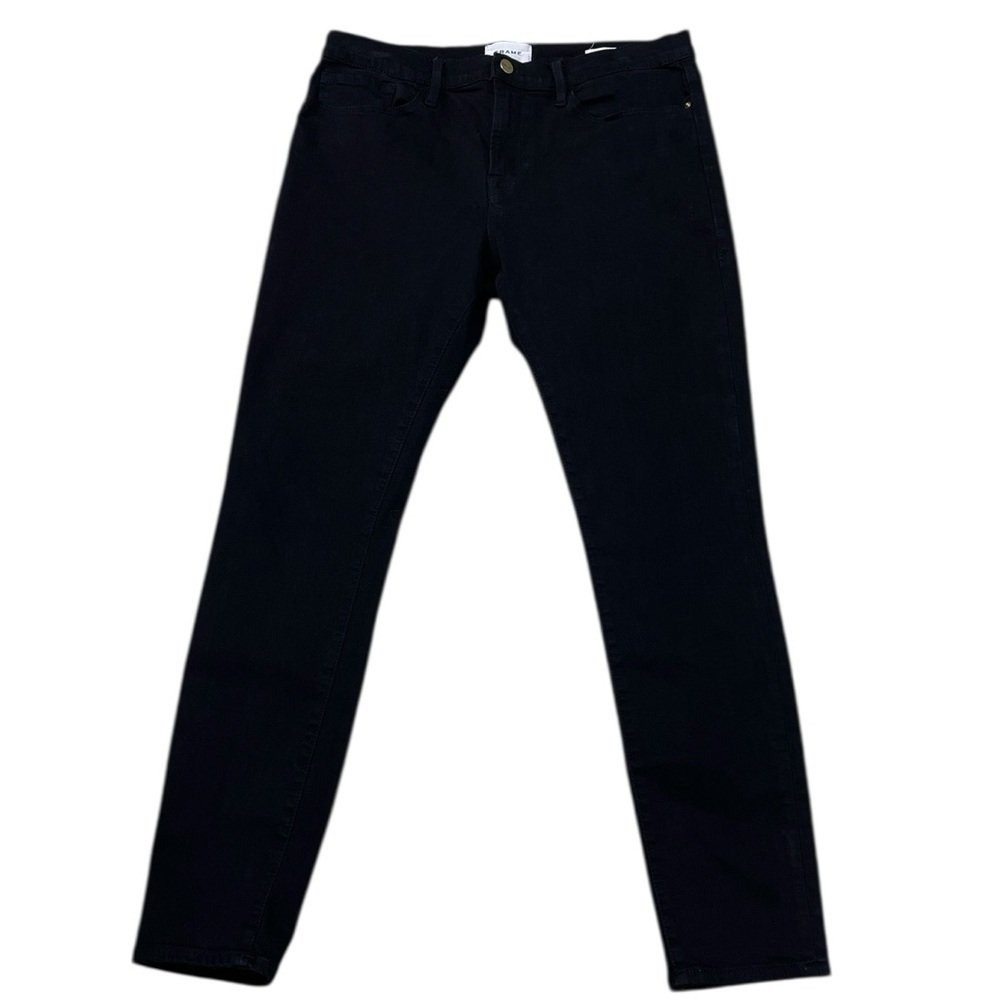 Frame Denim Women's Black Skinny Jeans Le Skinny Jeanne Size 32 Stretch